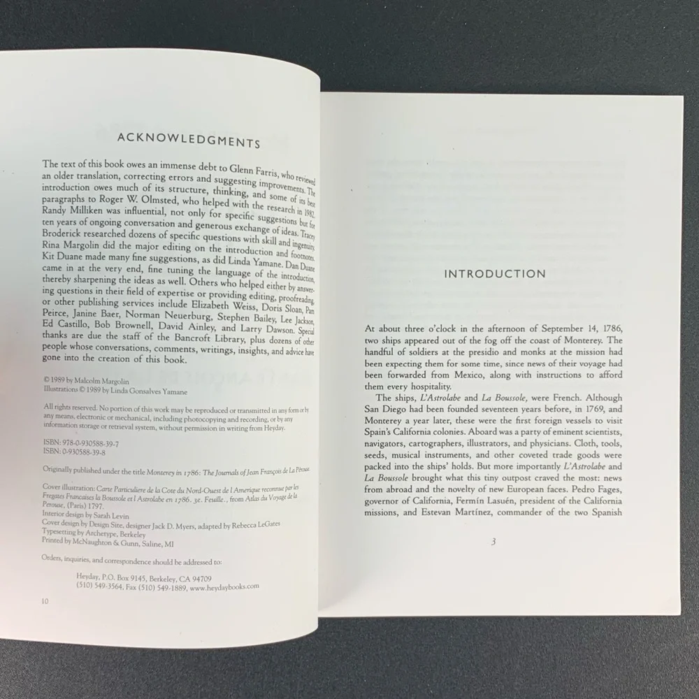 Life in a California Mission, Monterey in 1786: The Journals of Perouse. 1989.